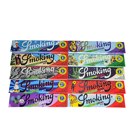 10 Livretos seda Smoking Brown Creators Atacado Original