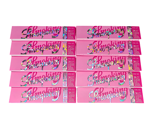 Seda Smoking Rosa Smoqueen Rose Quartz 10 Livretos