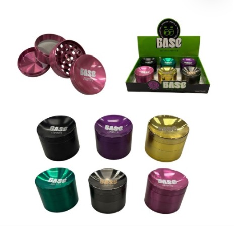 Ttriturador de metal 4 partes côncavo diversas cores Base