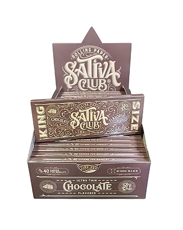 Caixa de seda celulose saborizada King size Sativa Club Chocolate