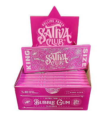 Caixa de seda celulose saborizada King size Sativa Club Chiclete