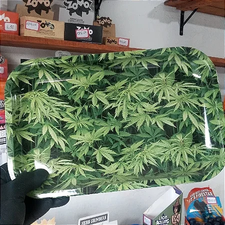 Bandeja grande de metal "Arbustos"