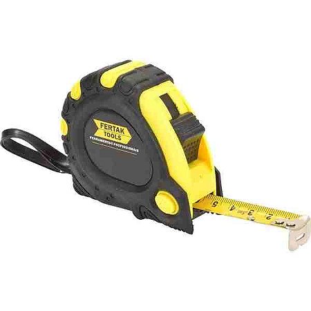 Trena de Aço Emborrachada com Trava 7,5m x 25mm Fertak