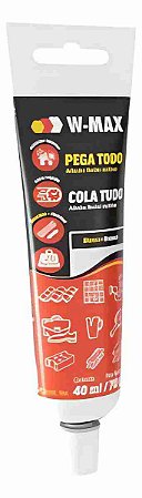 Super Cola Tudo Branco Madeira Borracha Plastico Pvc Vidros Louça Porcelana Vasos W-MAX