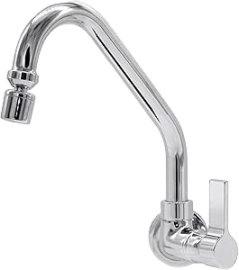 Torneira Bica Móvel Parede LX 1/4 de Volta Metal