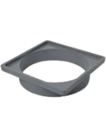 Porta Grelha Quadrada 100x100 Cinza