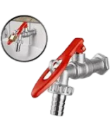 Torneira Esfera Jardim P/ Cadeado Com Bico Mangueira 1/2X3/4 - FertakTools