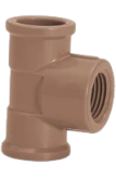 Tee Marrom 25mm com Rosca 3/4