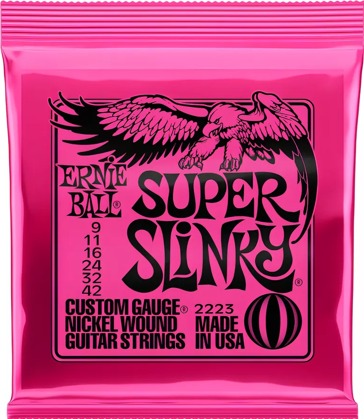 Encordoamento para guitarra Ernie Ball Super Slinky 0.09
