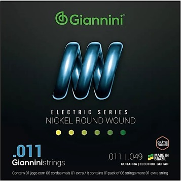 Encordoamento para guitarra Gianinni 0.11 Niquel Round Wound