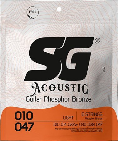Encordoamento para Violão Phosphor Bronze SG 0.10