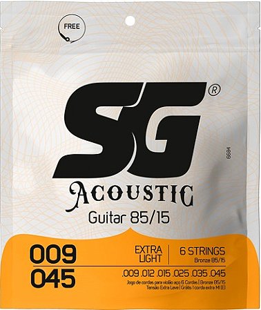 Encordoamento para Violão Bronze SG 0.09