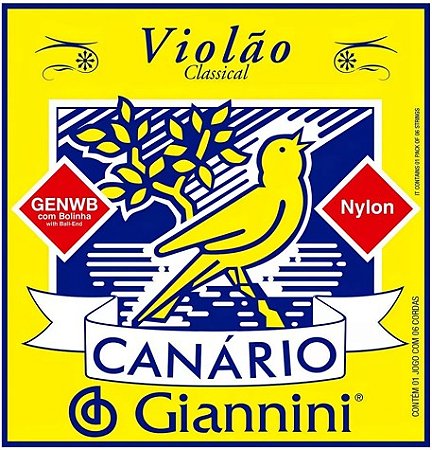 Encordoamento para violão nylon Gianinni Canário  0.28