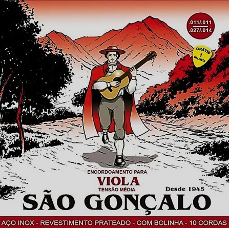 Encordoamento São Gonçalo Para Viola Caipira De Aço 011/027