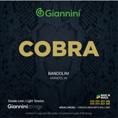 Encordoamento para Bandolim Giannini Cobra Níquel GESBN Leve