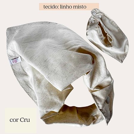 babador premium infantil design exclusivo Mimos da G - linho misto