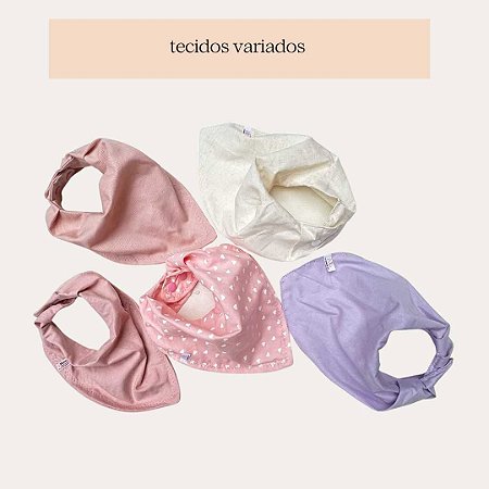 KIT 5 BABADORES PREMIUM - TECIDOS VARIADOS