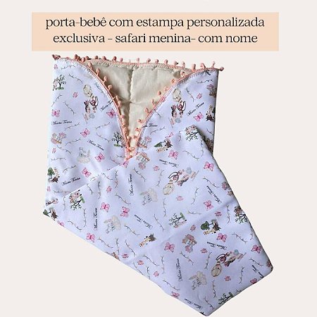 Porta-bebê/saco dormir - personalizado com nome e estampa exclusiva Mimos da G - PRODUÇÃO SOB ENCOMENDA -