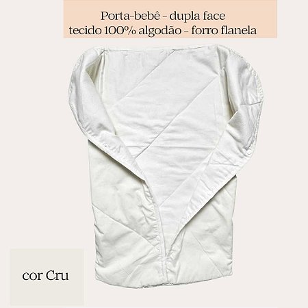 Porta-bebê - camada tripla - forro flanelado