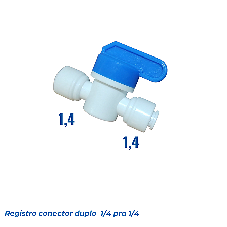 Registro Conector Reto Duplo 1/4"