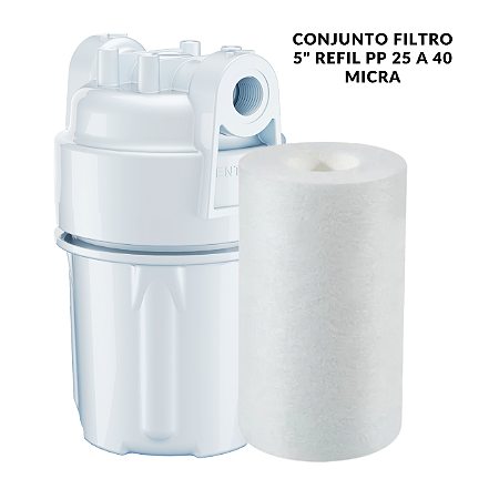 FILTRO 5" refil Popoliprpileno 25 - 40 micra