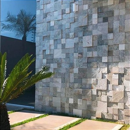 Mosaico Variado de Pedra Verde ( preço /placa )