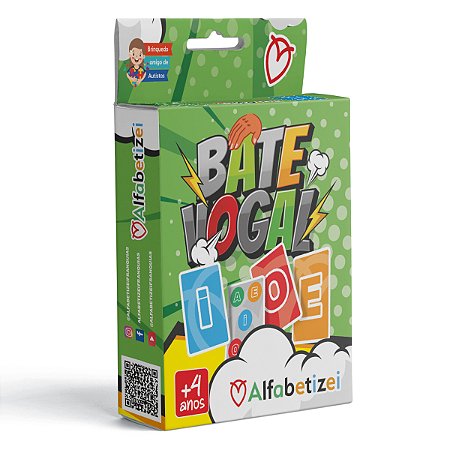 Jogo Cartas Infantil Bate Vogal Autismo Dislexia Alfabetizei