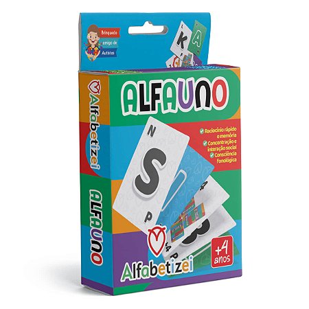 Jogo Cartas Infantil Alfauno Autismo Dislexia Alfabetizei