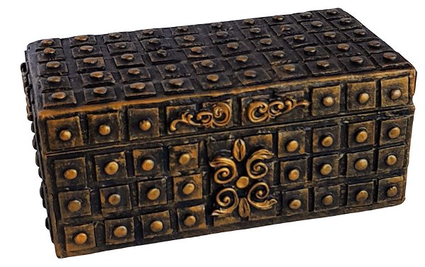 CAIXA BAÚ ESTILO MEDIEVAL