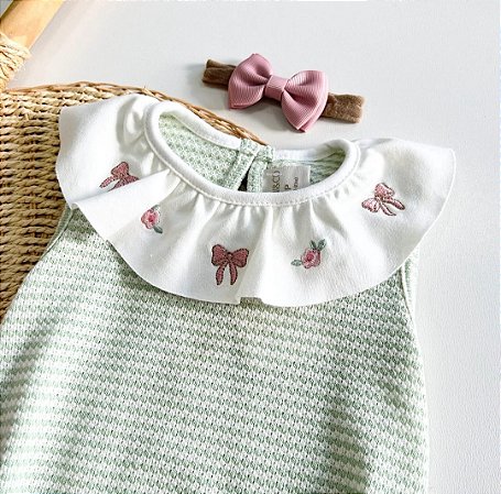 Romper Banho de Sol verde água