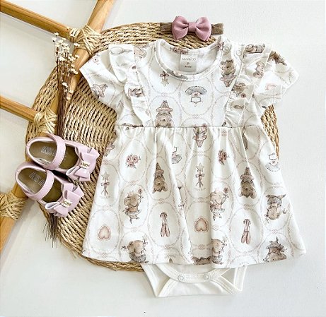 ROMPER VESTIDO RATINHA FELIZ