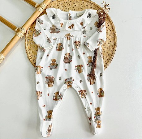 Macacão longo cogumelos