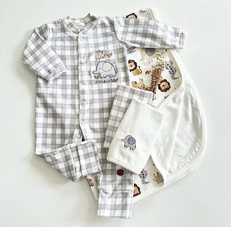 Macacão longo xadrez Elefante