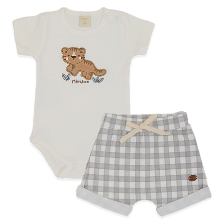 Conjunto body e shorts Tiger