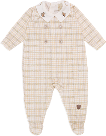 Macacão longo cavalinhos bordados