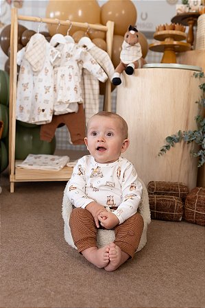 Conjunto body e calça cavalinhos