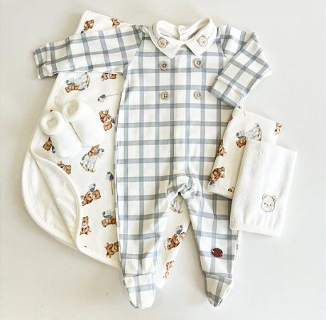 Macacão longo vichi largo bordado