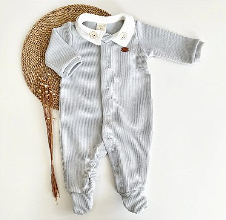 Macacão longo tricô em algodão