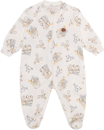 Macacão longo bichinhos de ônibus