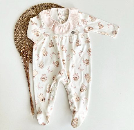 Macacão longo Ursinhas e Cavalinhos