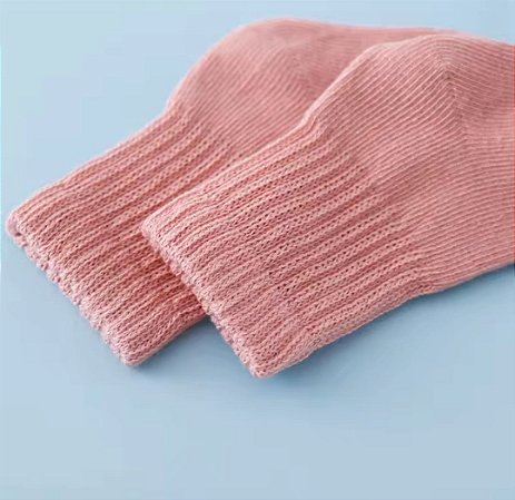 Meia cano médio lisa Rosa