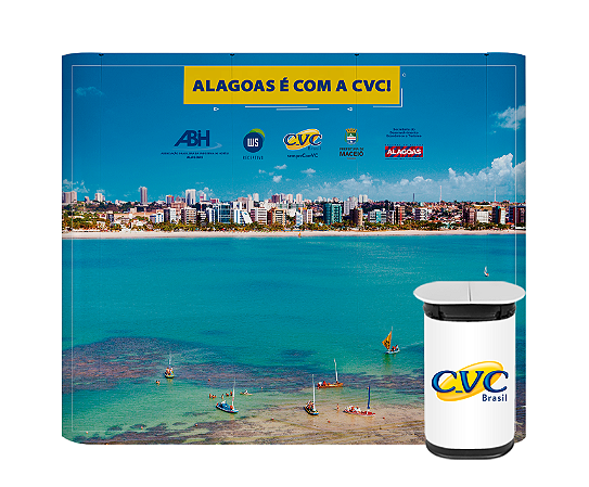 Painel Pantográfico 275X230 CM Reto Com Impressão - Case Personalizado