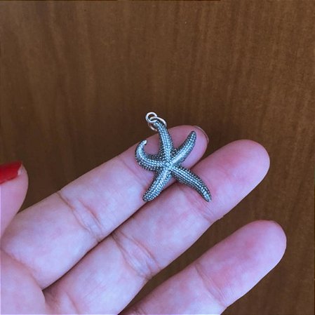 Pingente Estrela do Mar Prata 925 Tamanho G.
