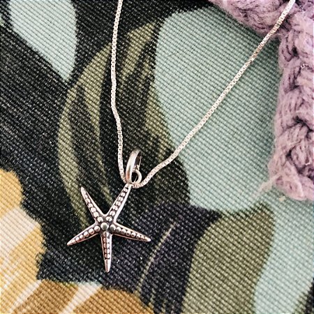 Pingente Estrela do Mar Prata 925 Tamanho P