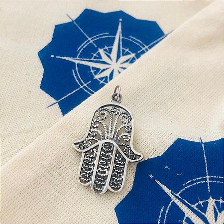 Pingente Feminino Mão de Fátima Prata 925