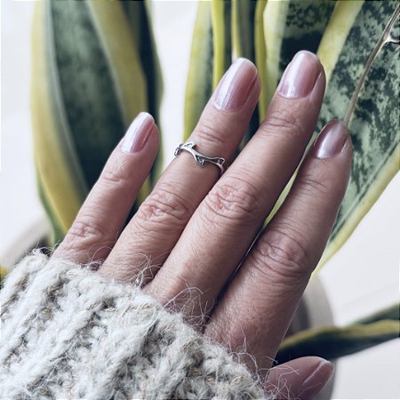 Anel pétalas falange Prata 925