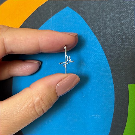 Pingente Fé prata com corrente veneziana