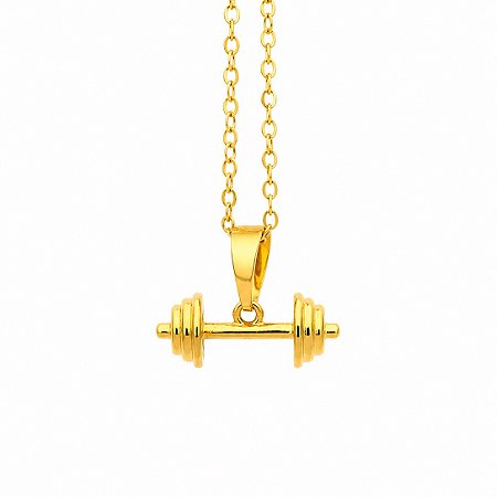 Pingente halter banhado a ouro