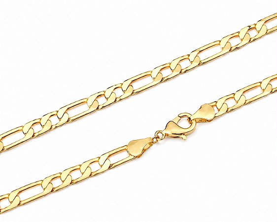 Corrente masculina com banho de ouro amarelo. Comprimento 60 cm. Peso 9 gramas