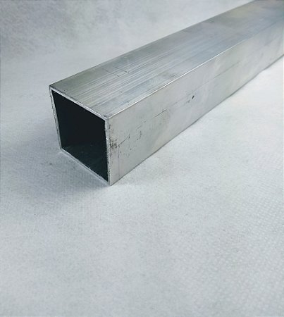 Tubo quadrado alumínio 1.1/2 x 1/16 = 38,10mm x 1,58mm